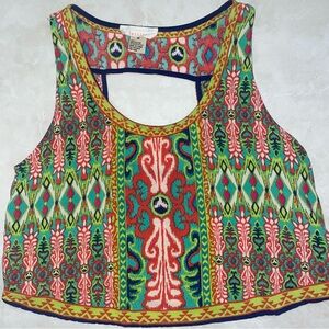 Boho Cropped Flowy Tank Top